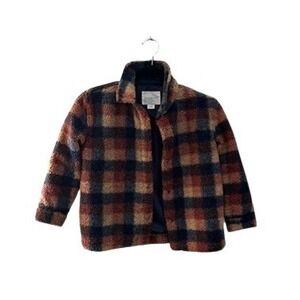 Scene & Heard Kids Boys Girls Plaid Poly Fleece-Like Lined Dress Jacket Size 6/7